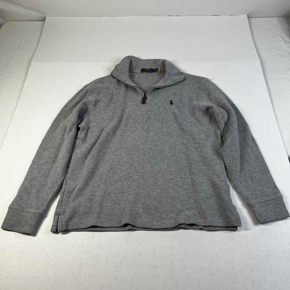 Men’s Polo Ralph Lauren Grey Half Zipper Sweater Size Small